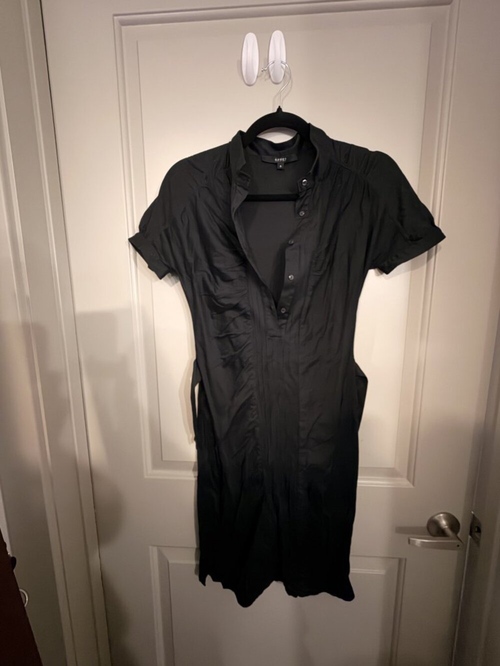 Vintage Gucci Black Short Sleeve Collared Dress Size S